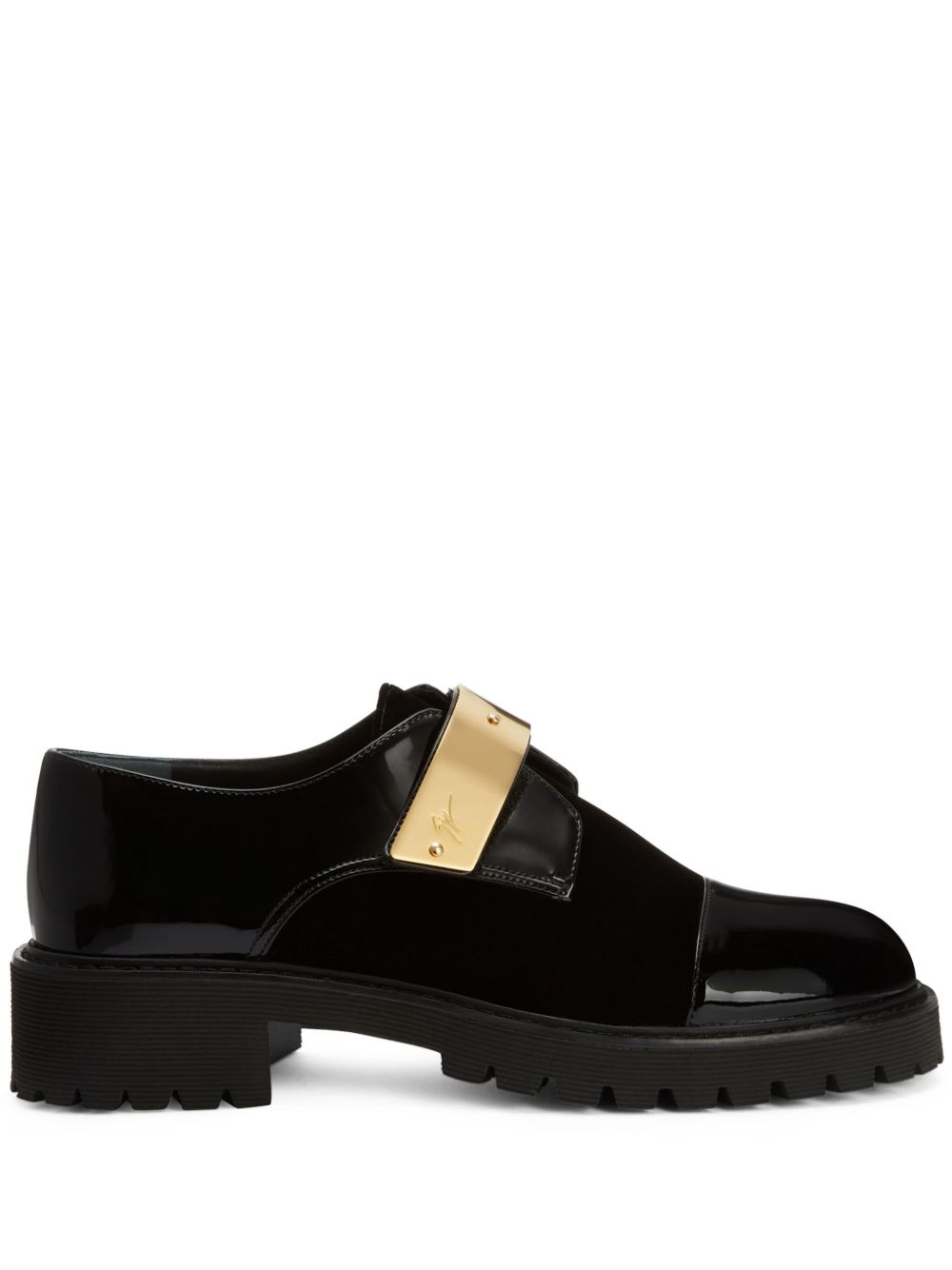 Giuseppe Zanotti Abigail 金属感细节乐福鞋 - 黑色