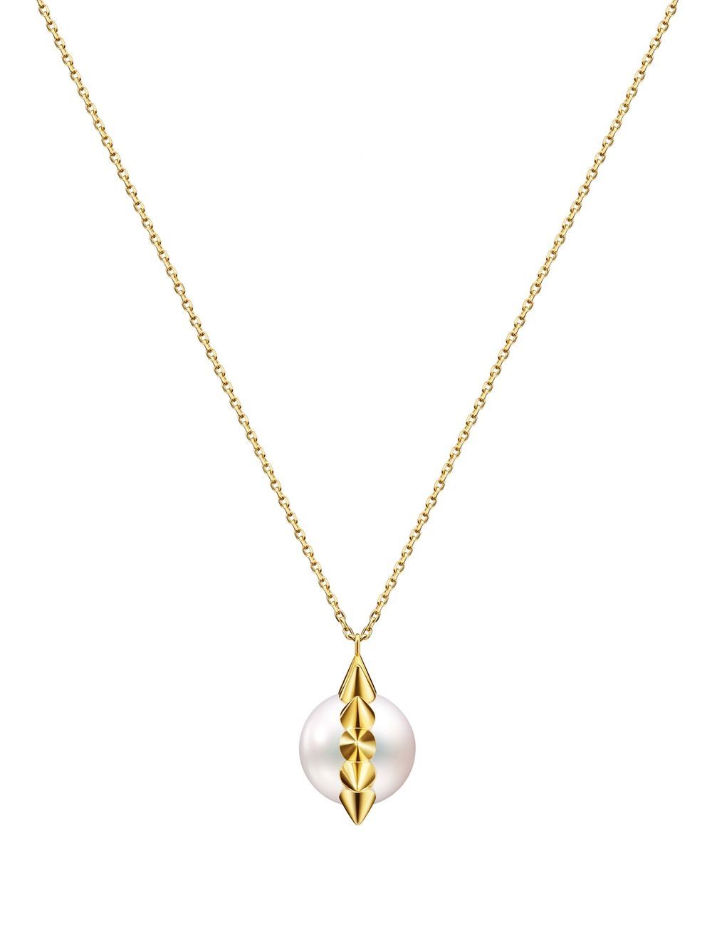 TASAKI 18K黄金 Collection Line Danger 尖钉吊饰项链 - 金色