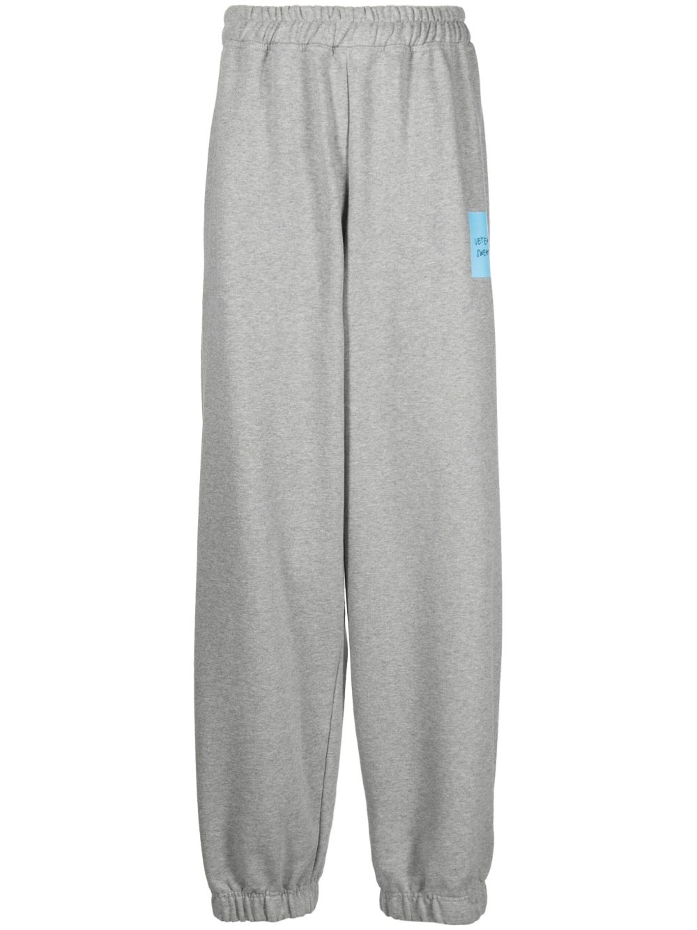 VETEMENTS logo印花阔腿运动裤 - 灰色