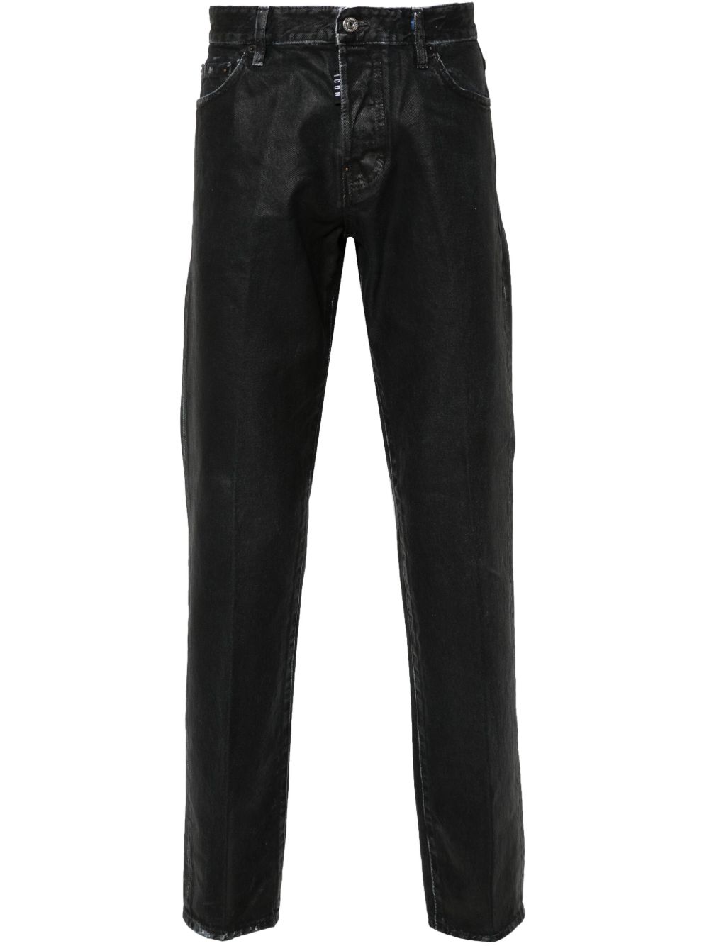 DSQUARED2 成衣染牛仔裤 - 黑色