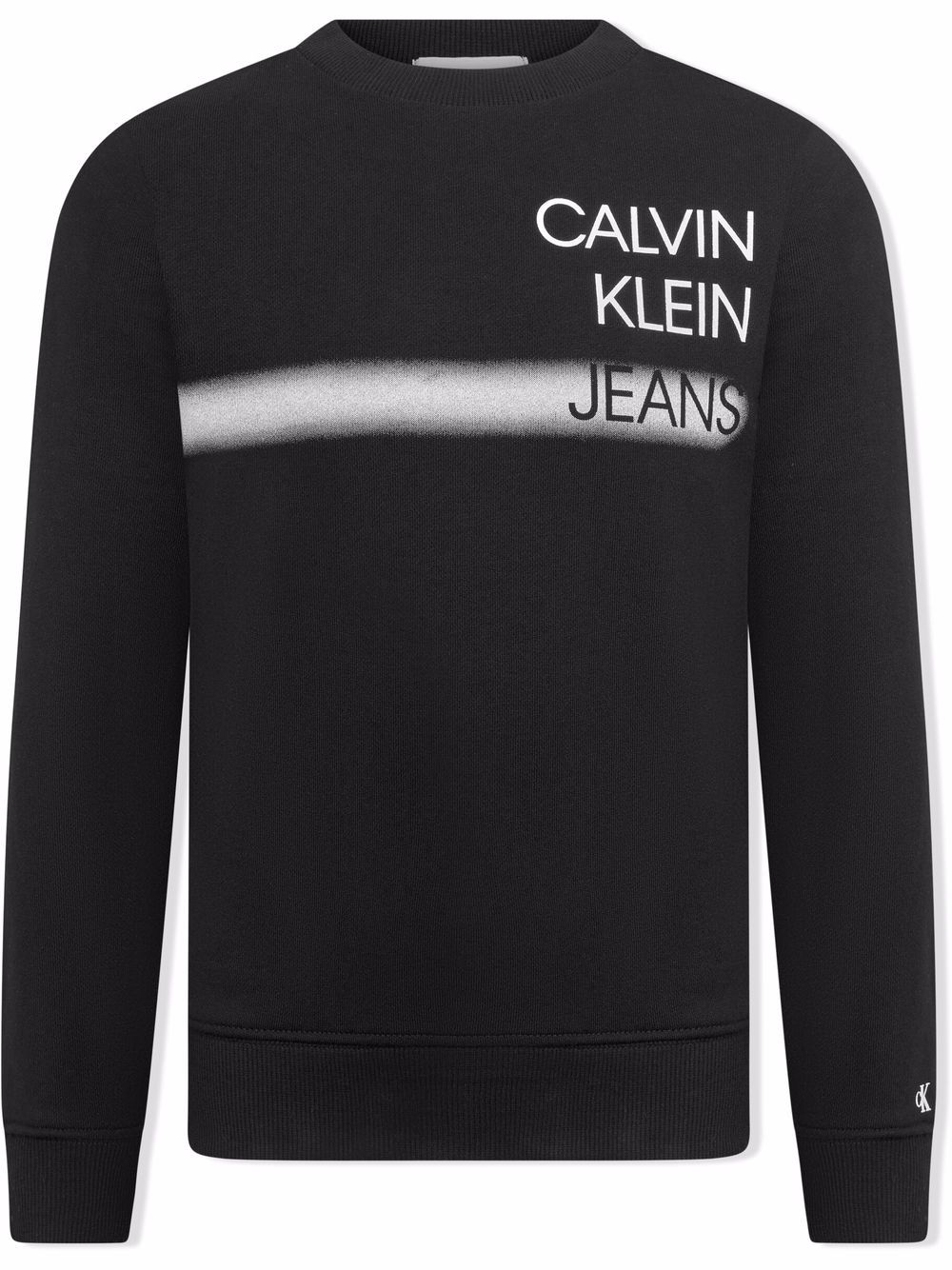 Calvin Klein Kids logo印花卫衣 - 黑色