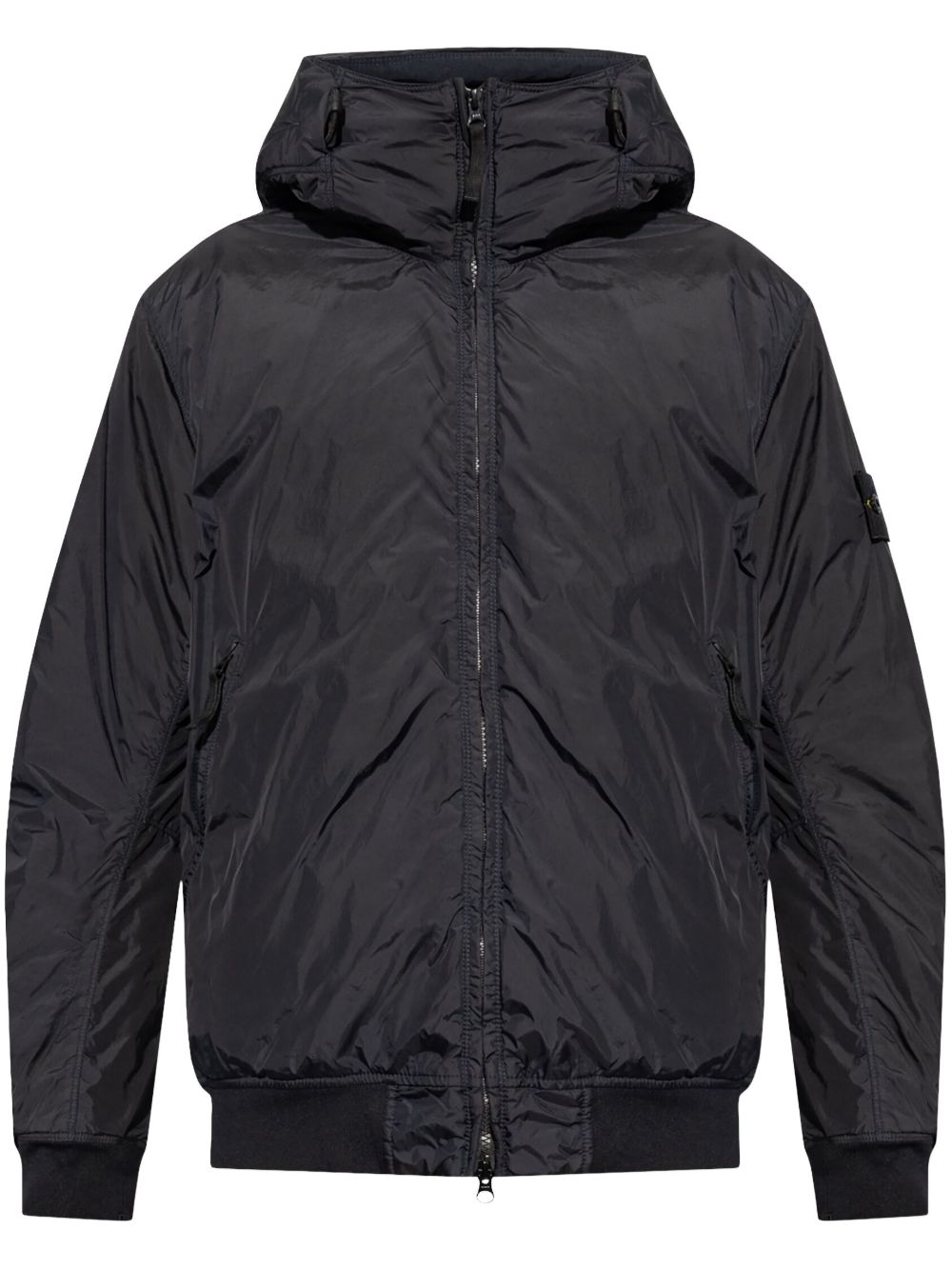 Stone Island 罗盘徽章连帽防风衣 - 蓝色