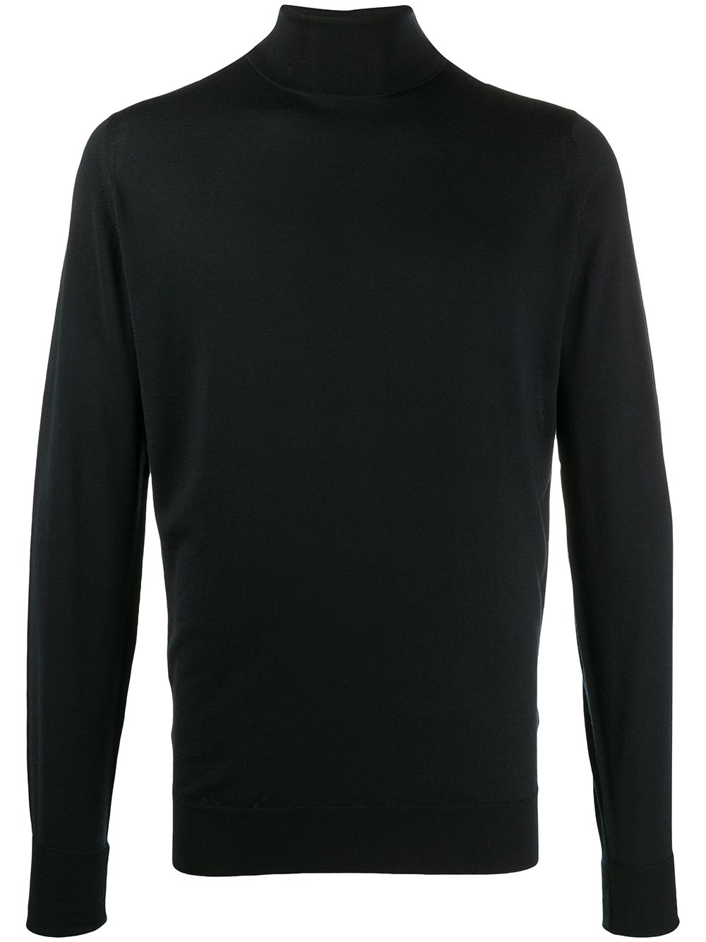 John Smedley 经典高领毛衣 - 黑色