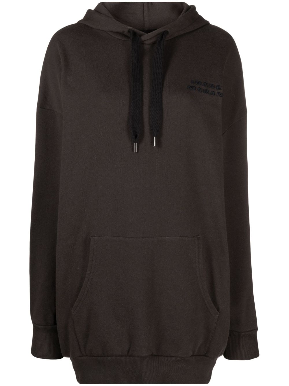 ISABEL MARANT Solena logo刺绣连帽衫 - 黑色