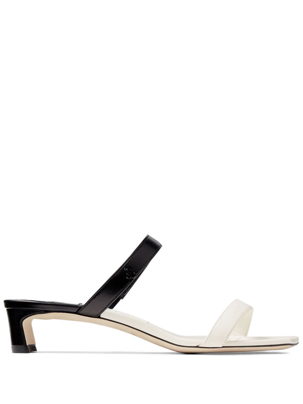Jimmy Choo Kyda 皮质低跟穆勒鞋 - 黑色