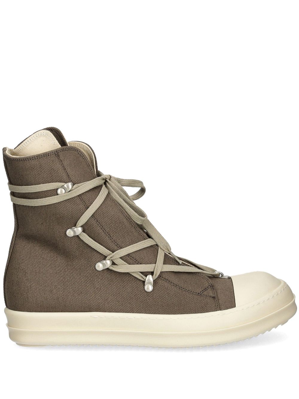 Rick Owens DRKSHDW 系带高帮运动鞋 - 褐色