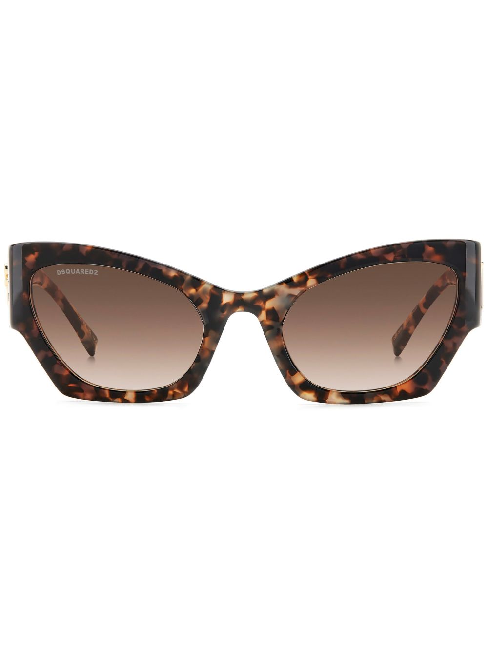 DSQUARED2 EYEWEAR 玳瑁纹效果太阳眼镜 - 褐色