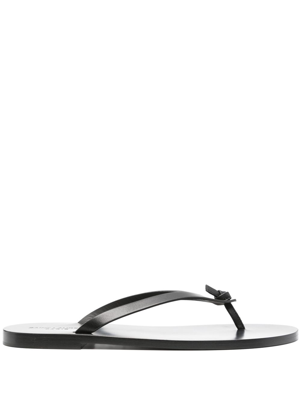 Saint Laurent Laguna皮质凉鞋 - 黑色