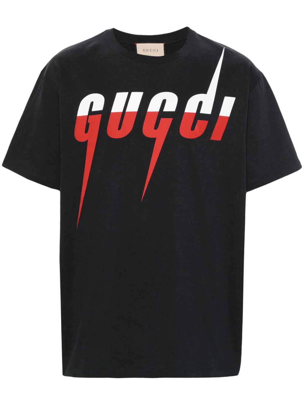 Gucci Blade logo印花棉T恤 - 黑色