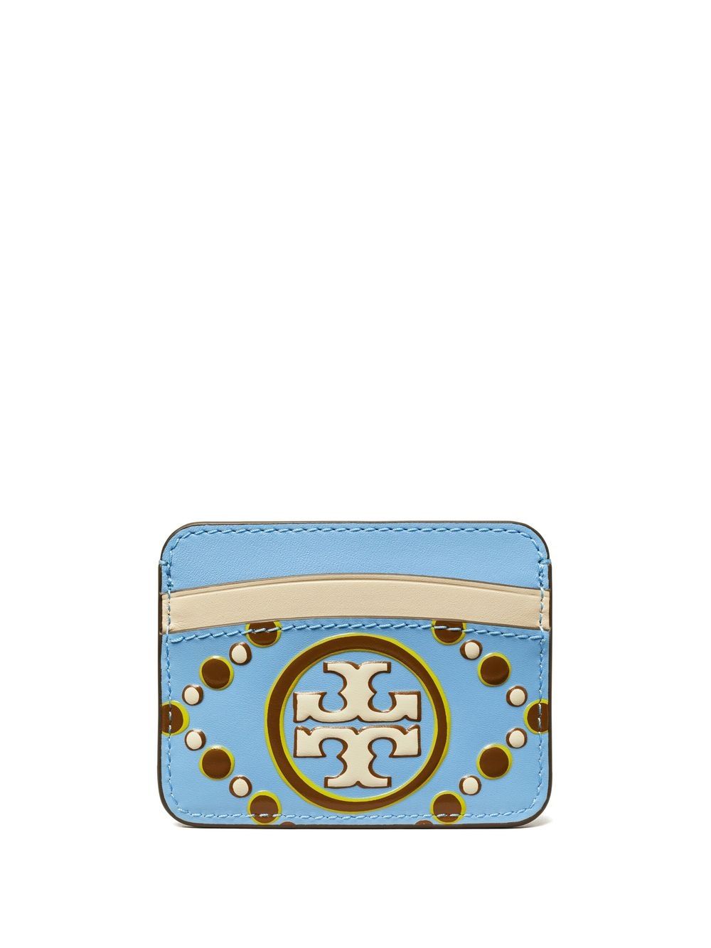 Tory Burch logo压纹卡夹 - 蓝色