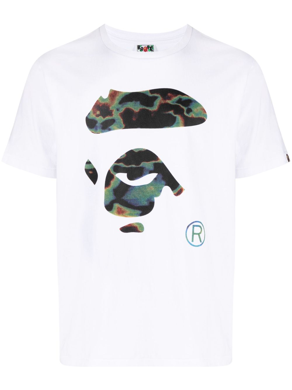 A BATHING APE® logo印花棉T恤 - 白色