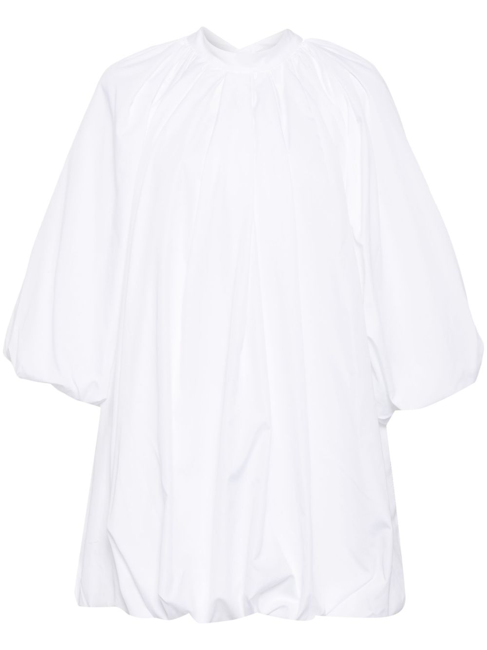 Simone Rocha 背面蝴蝶结灯笼形连衣裙 - 白色