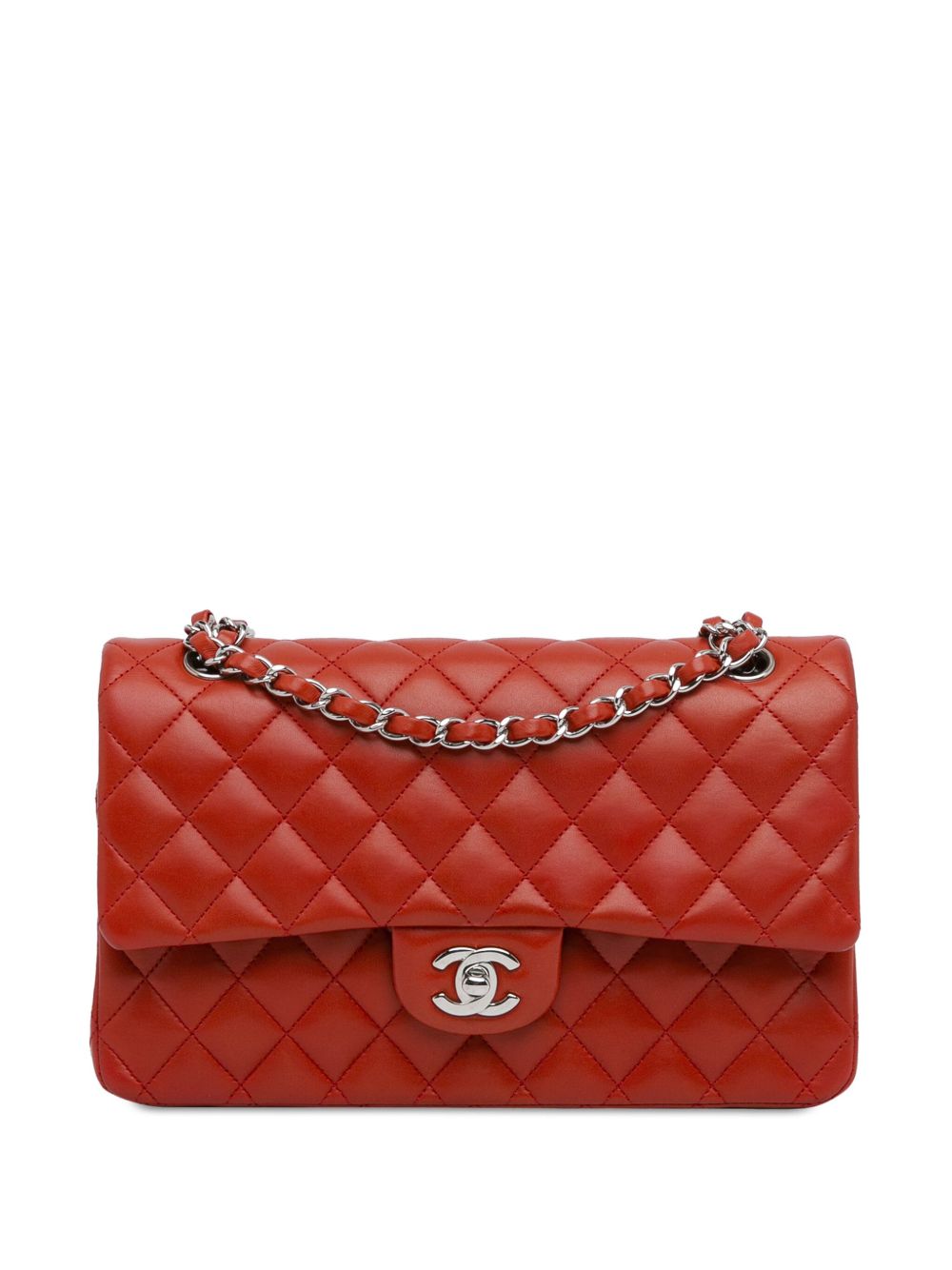 CHANEL Pre-Owned Classic Double Flap 中号小羊皮单肩包（2011年典藏款） - 红色