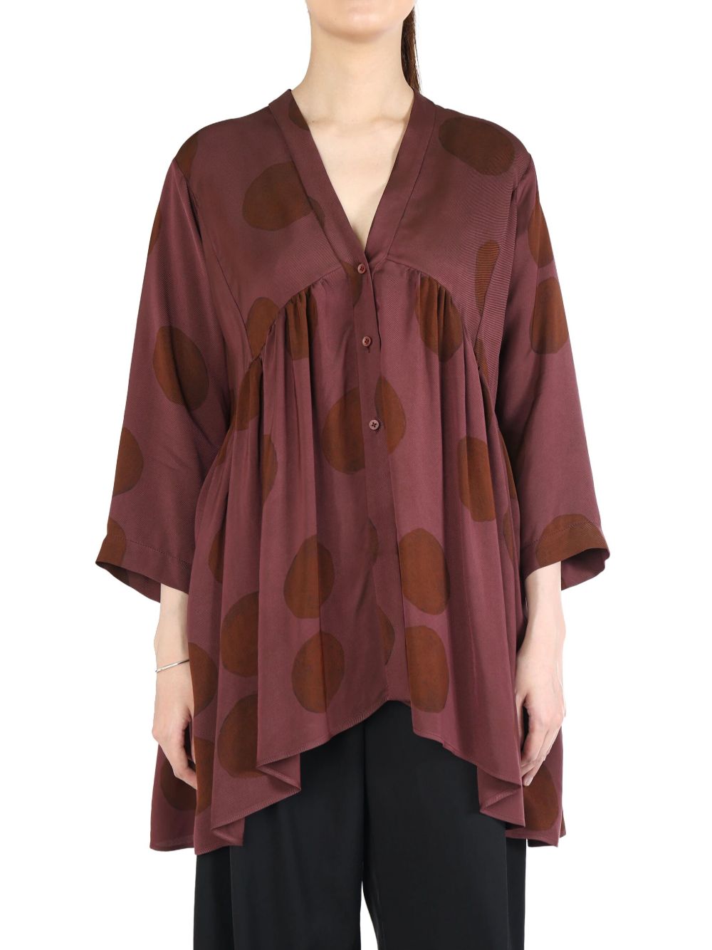 Uma Wang polka-dot print blouse - 粉色