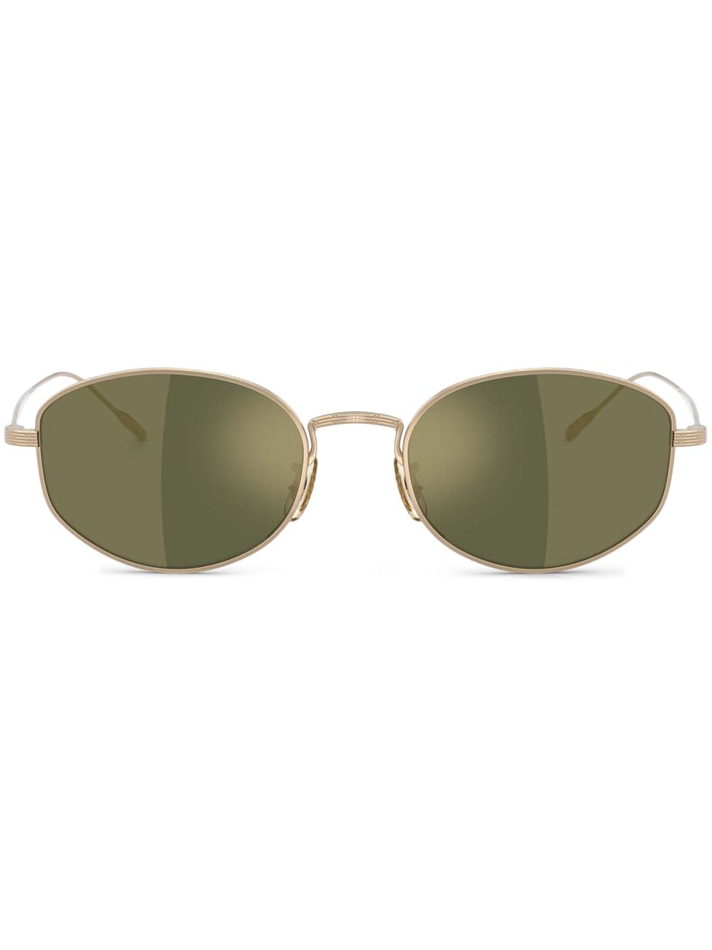 Oliver Peoples Estra 椭圆形镜框太阳眼镜 - 金色