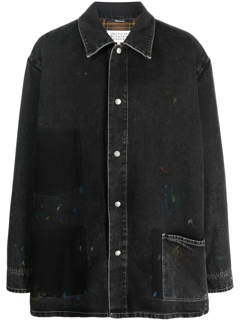 Maison Margiela 单排扣牛仔外套 - 黑色