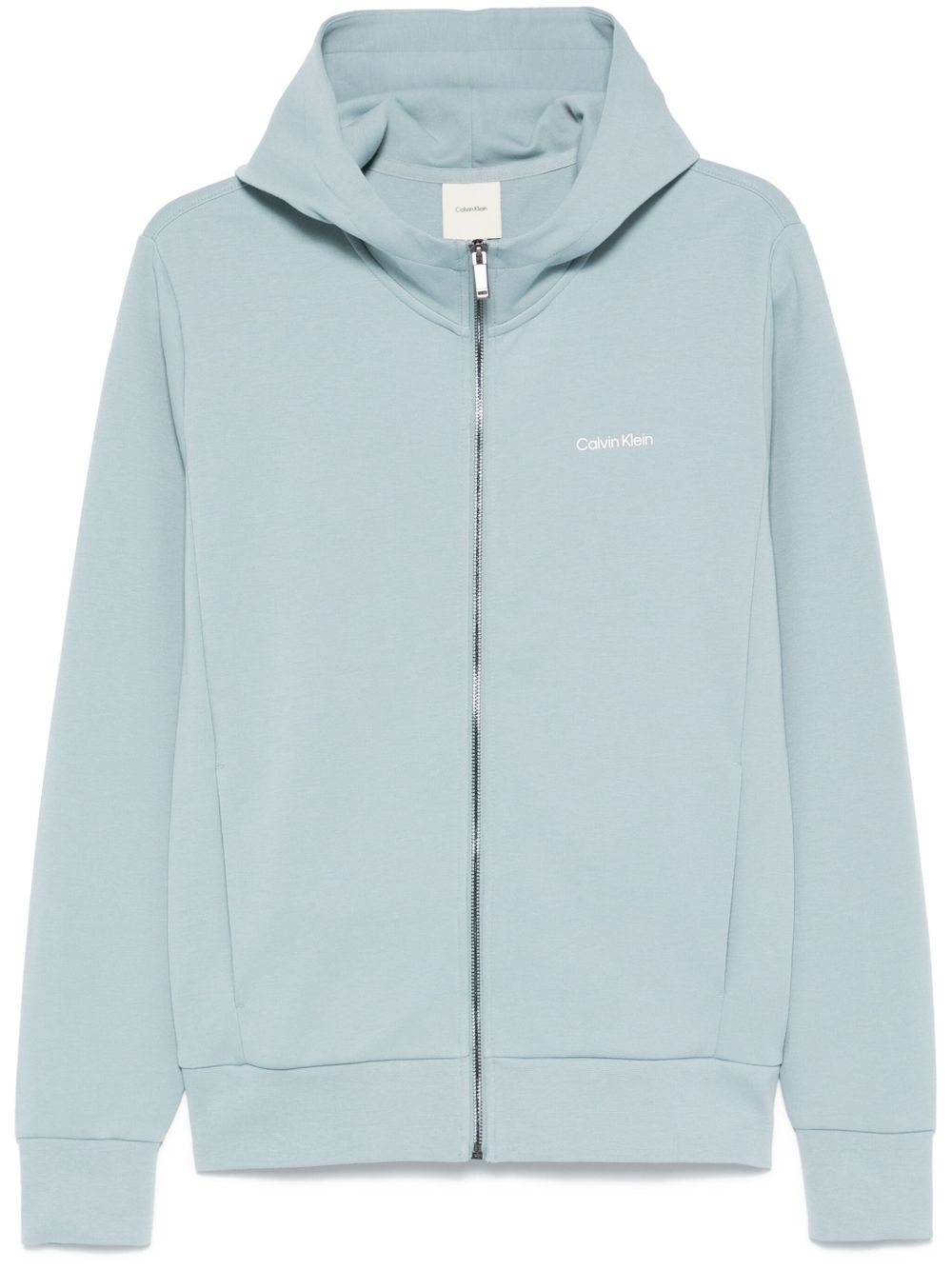 Calvin Klein logo-stamp hoodie - 蓝色