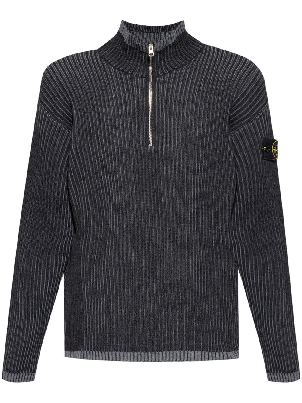 Stone Island 拉链领开衫 - 灰色