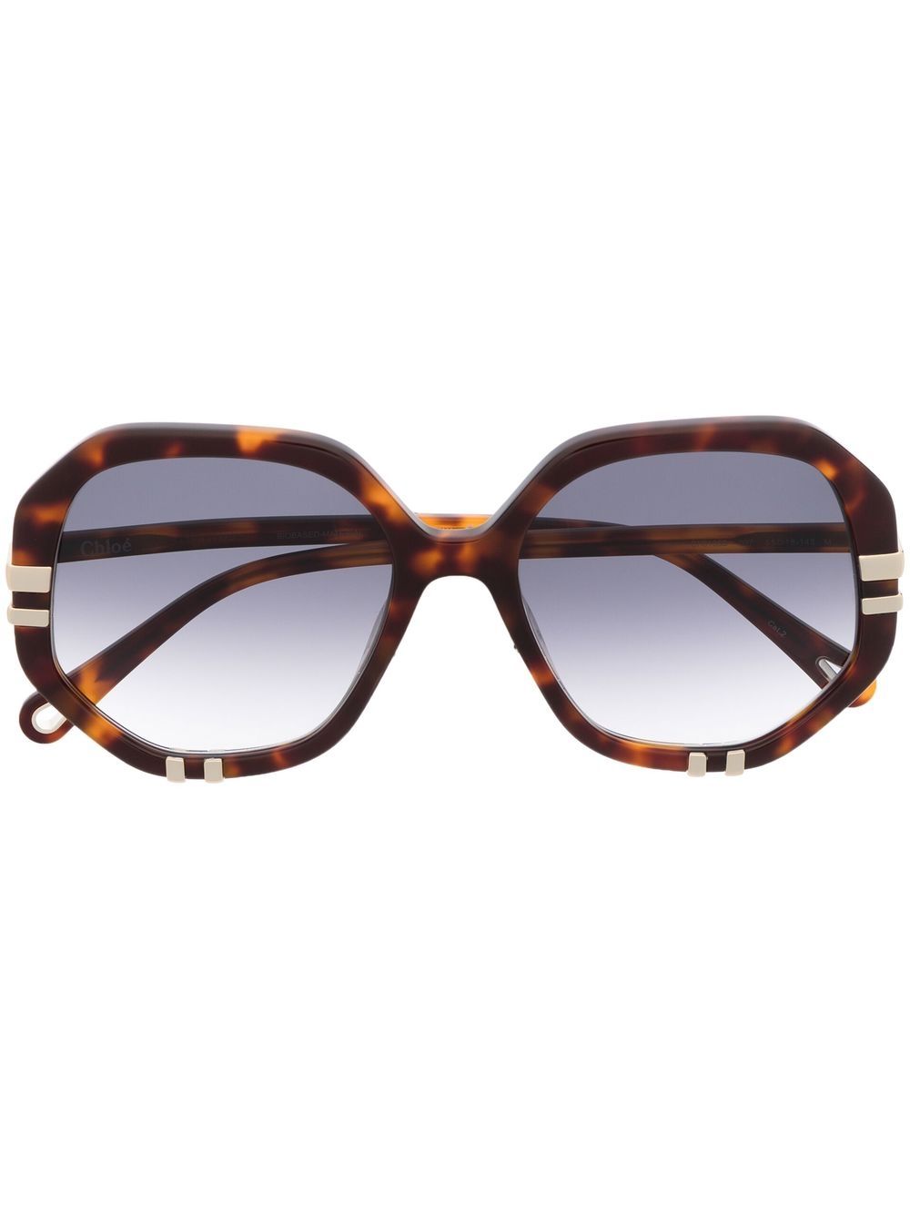 Chloé Eyewear 圆框太阳眼镜 - 褐色