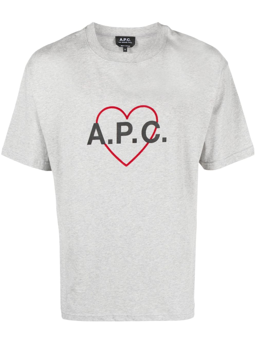 A.P.C. 心形logo棉T恤 - 灰色