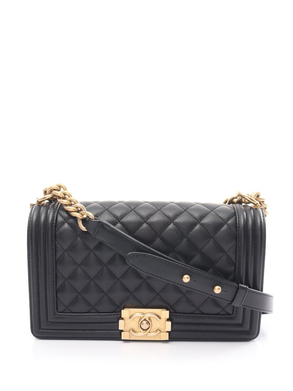 CHANEL Pre-Owned Boy 单肩包（2020年代典藏款） - 黑色
