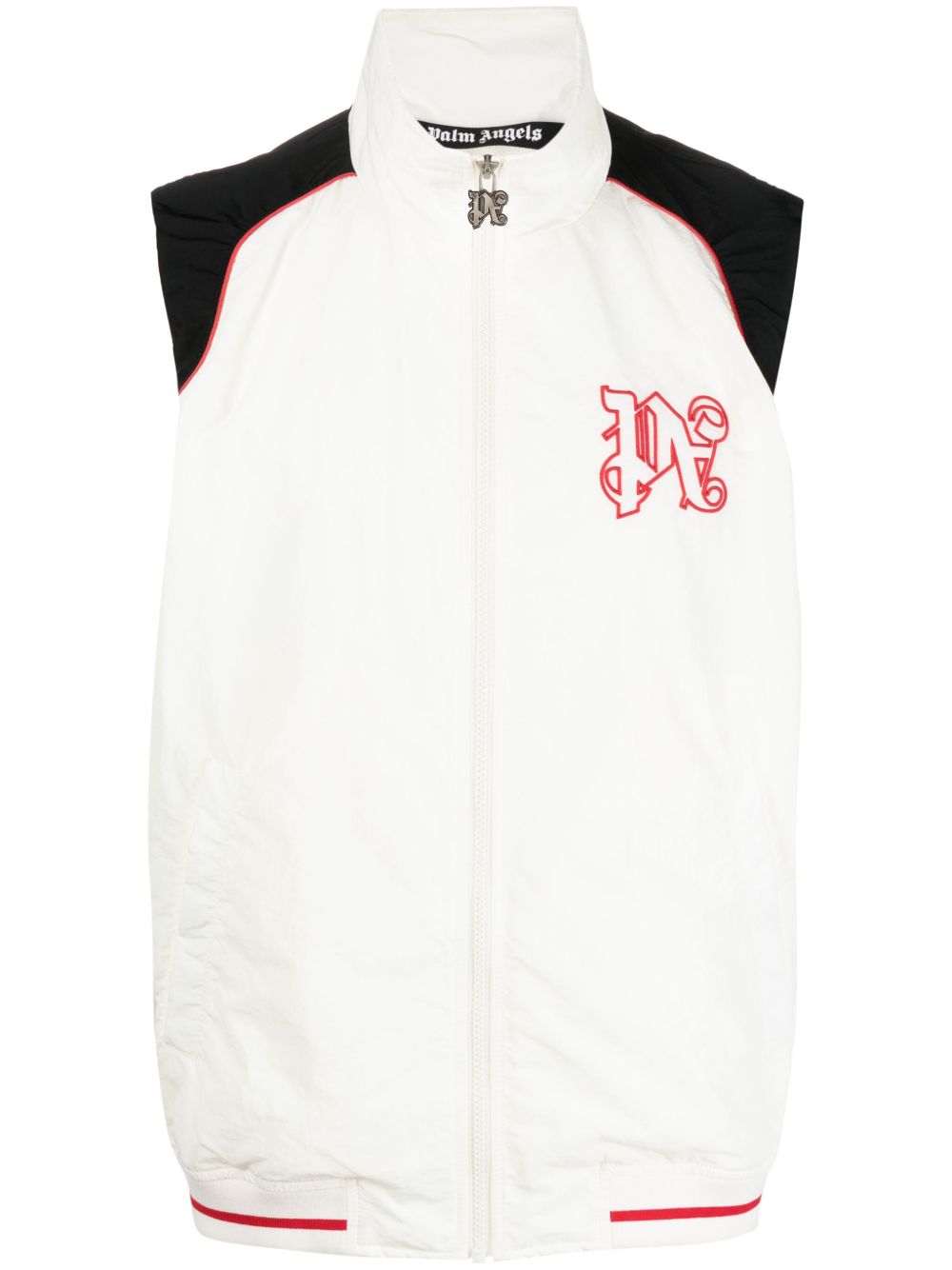 Palm Angels Racing Paddock 经典图案刺绣背心 - 中性色