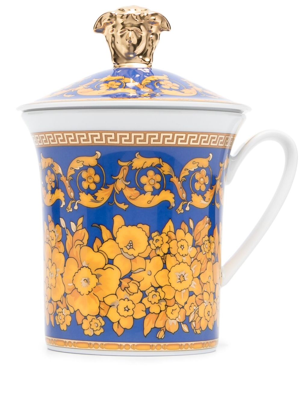 Versace x Rosenthal Floralia Blue 陶瓷马克杯 - 蓝色