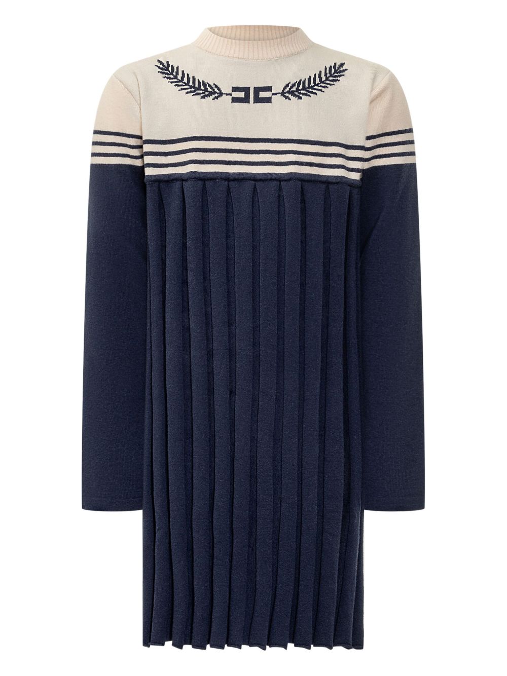 Elisabetta Franchi La Mia Bambina 褶饰连衣裙 - 蓝色