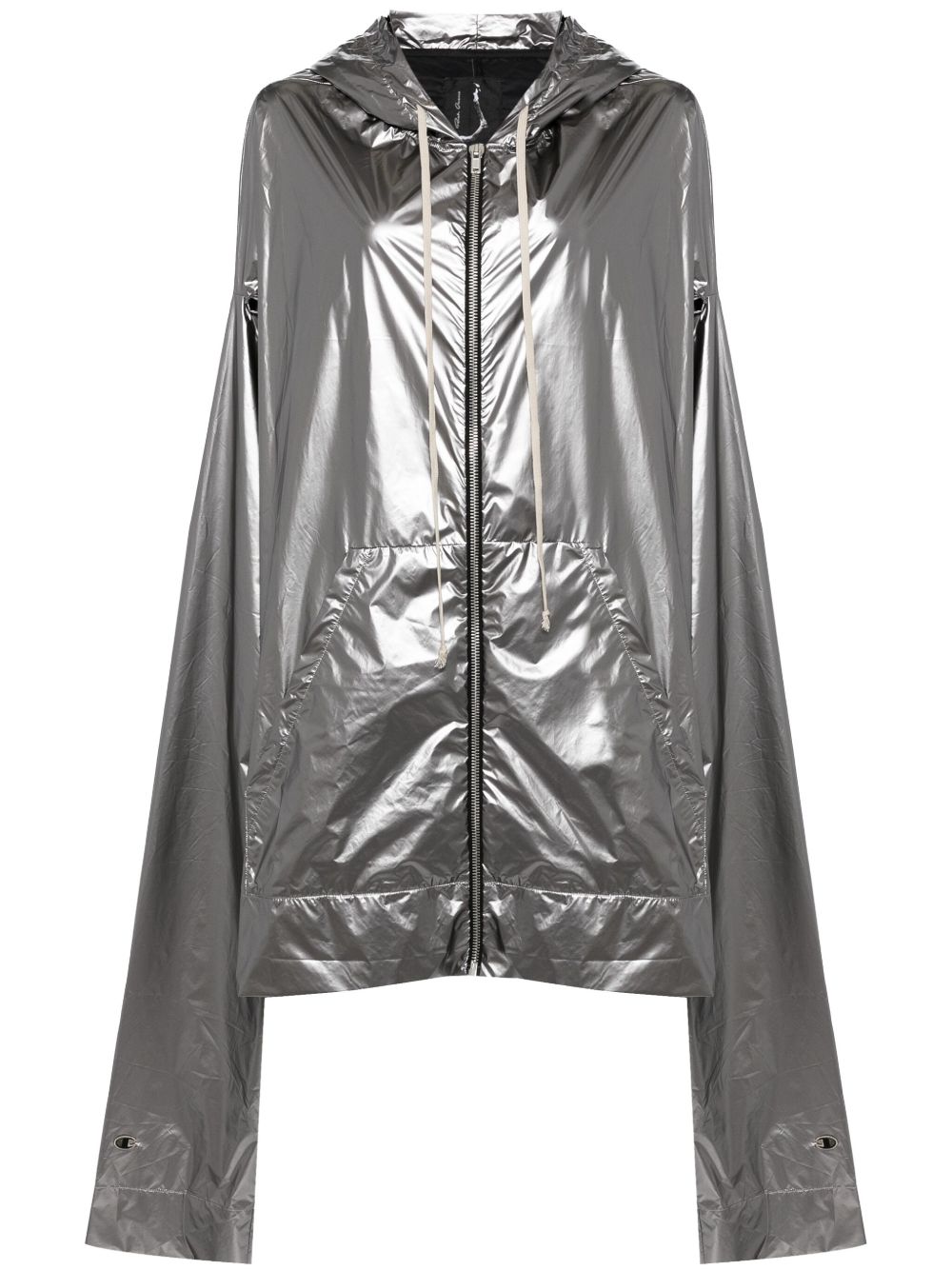 Rick Owens x Champion 金属感连帽夹克 - 银色