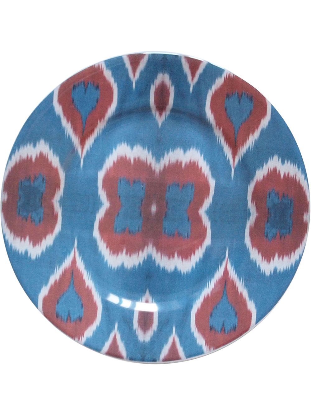 Les-Ottomans Ikat 陶瓷圆盘（28厘米） - 蓝色