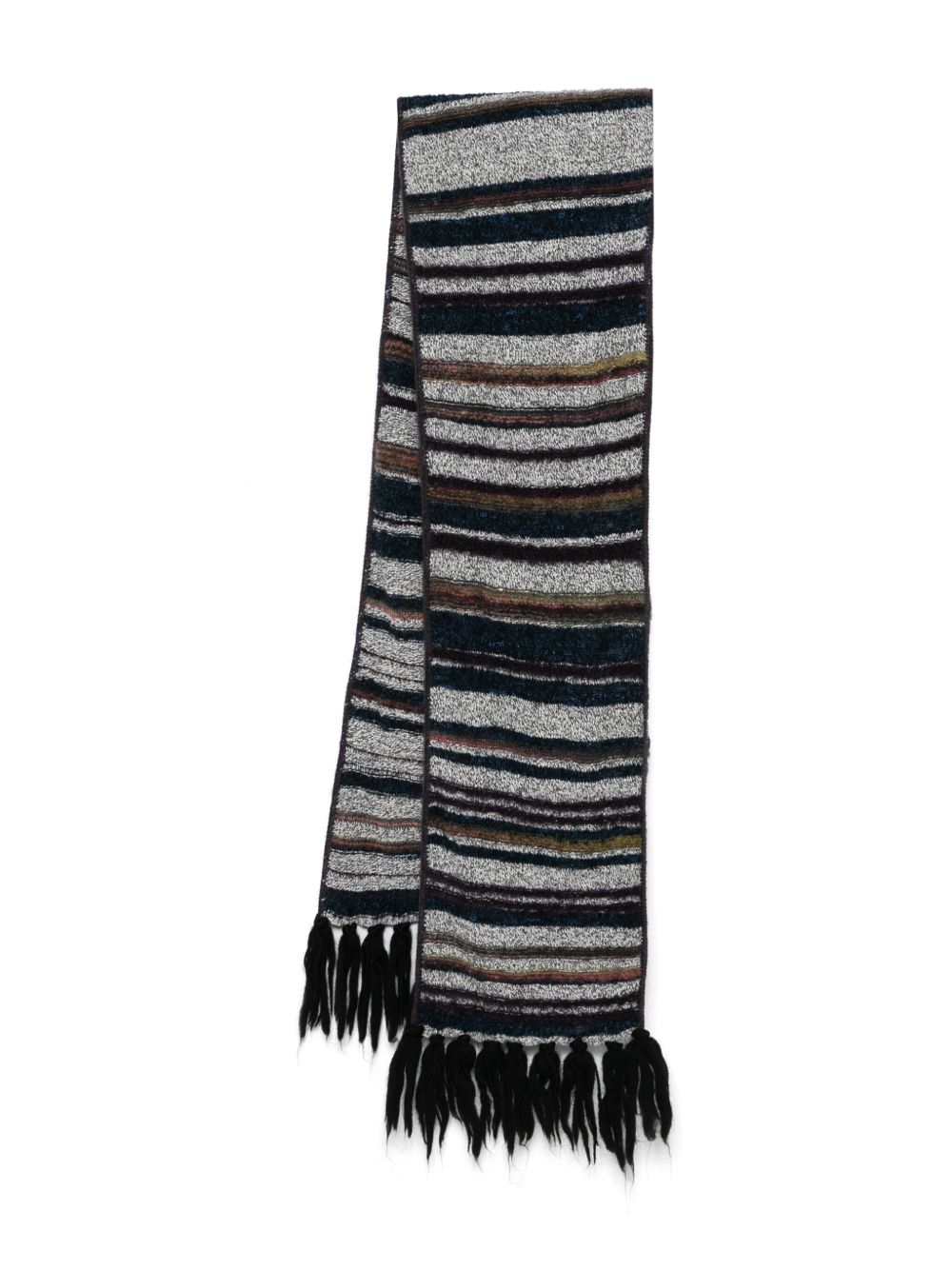Missoni Pre-Owned 条纹围巾（2010年代典藏款） - 蓝色