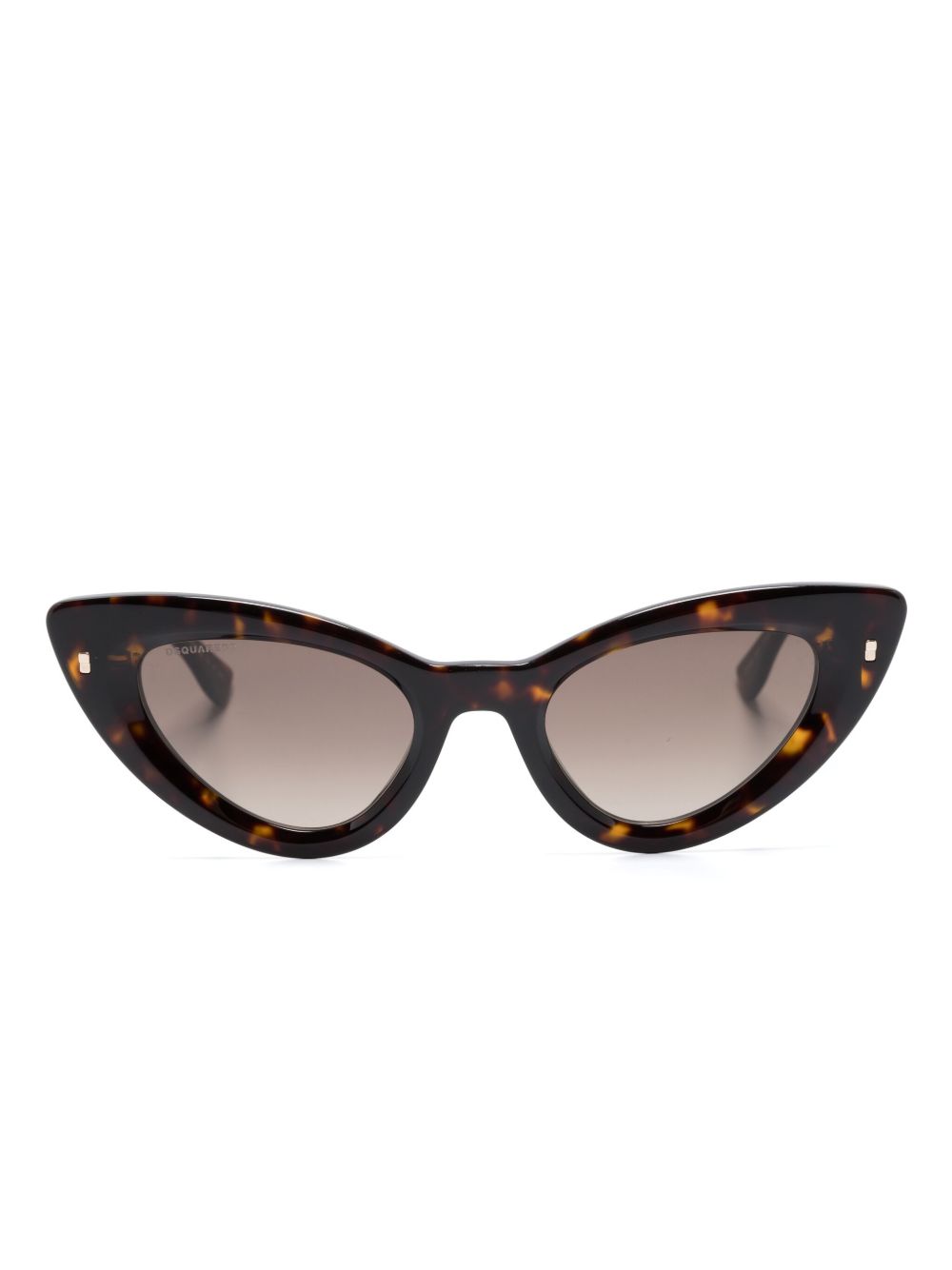 DSQUARED2 EYEWEAR Hype 玳瑁纹猫眼框太阳眼镜 - 褐色