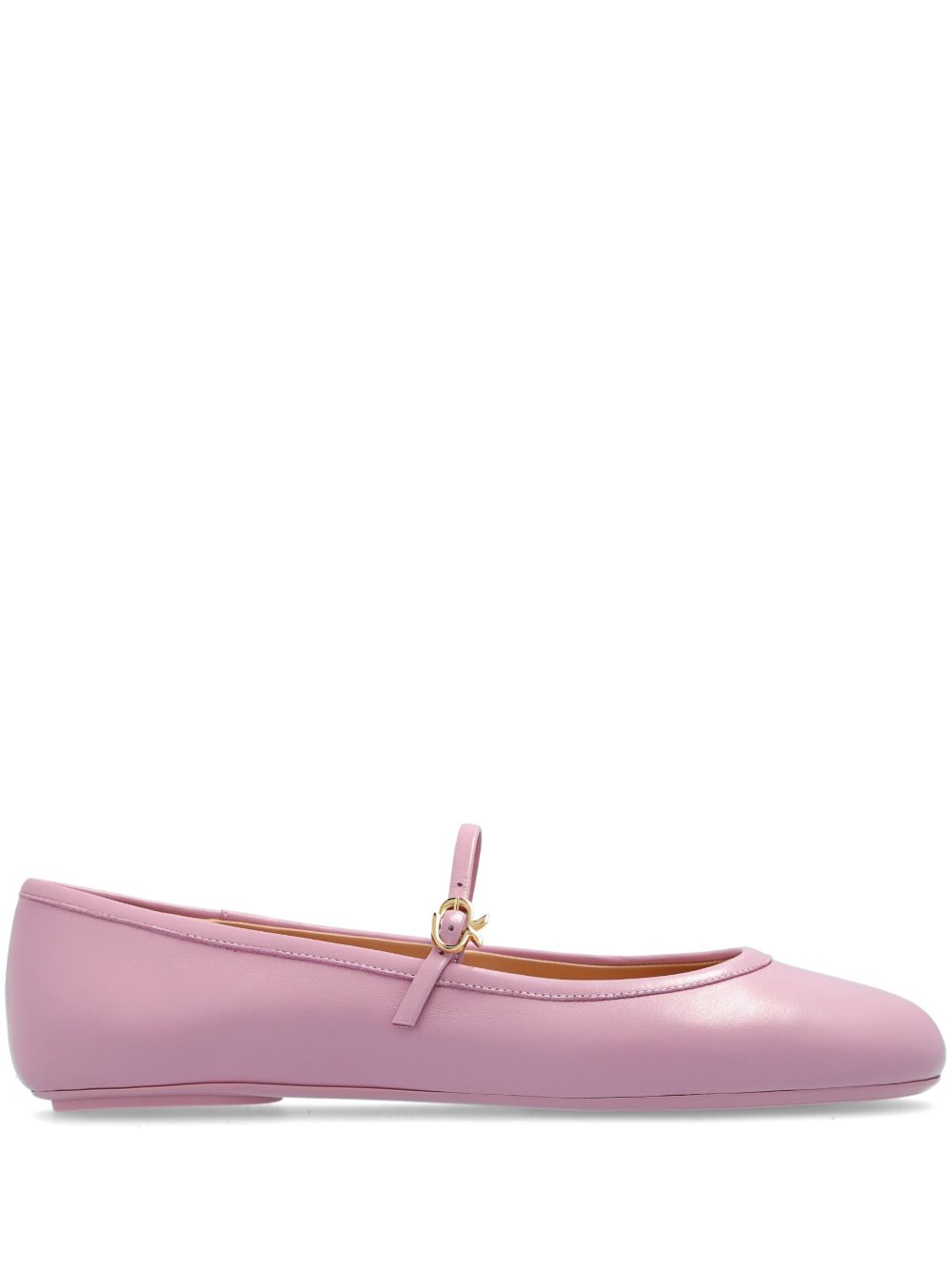 Gianvito Rossi Carla 皮质芭蕾高跟鞋 - 粉色