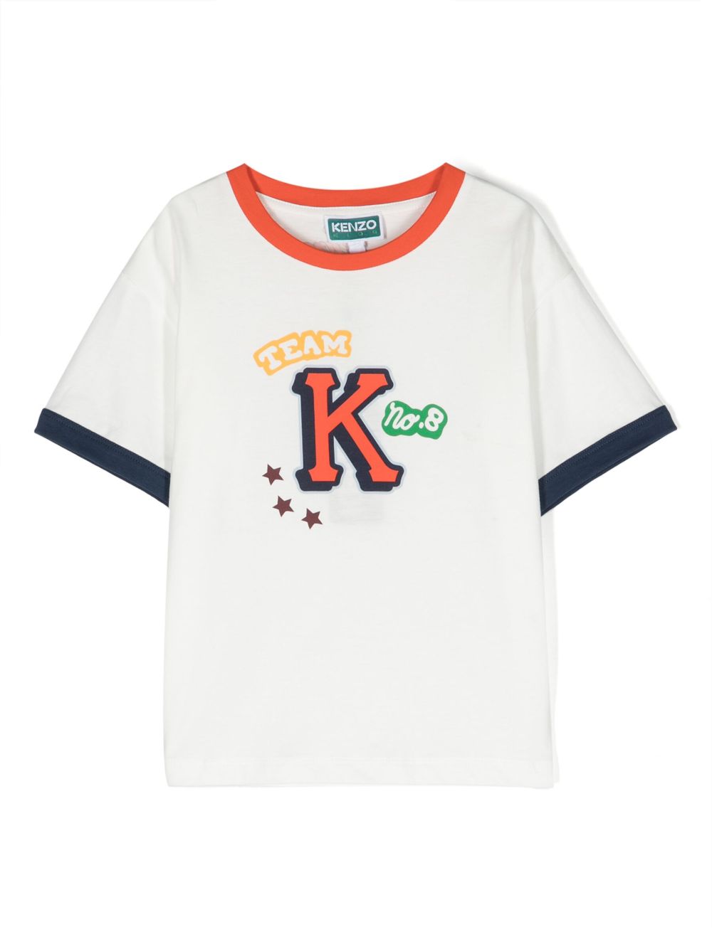 Kenzo Kids 图案印花棉T恤 - 白色