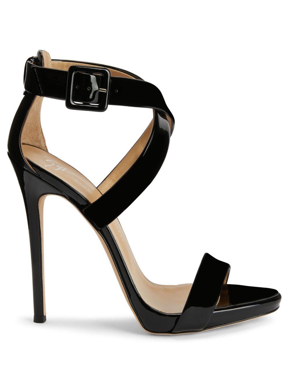 Giuseppe Zanotti Bellis 皮质高跟凉鞋 - 黑色