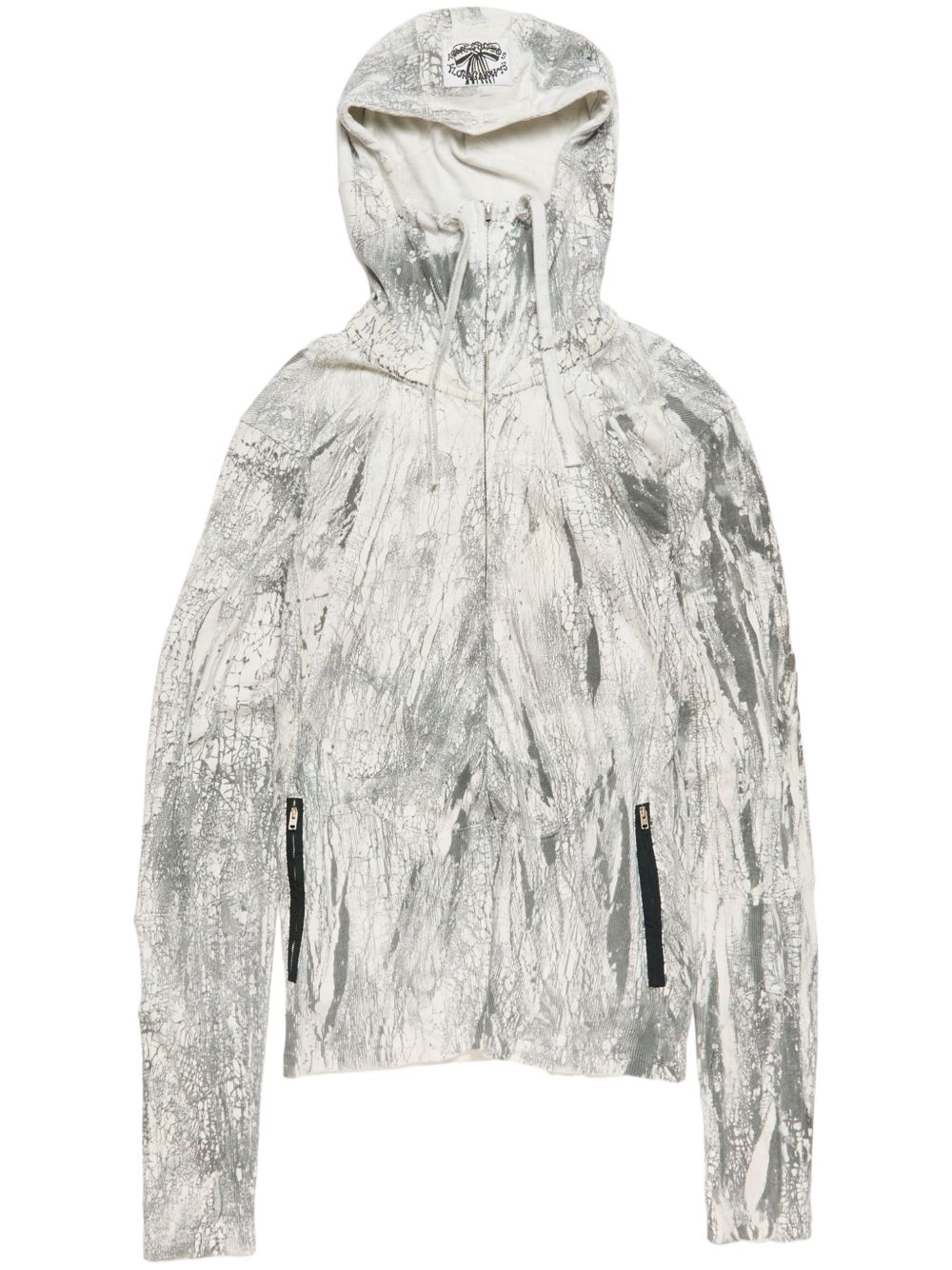 Acne Studios 扎染拉链连帽衫 - 黑色