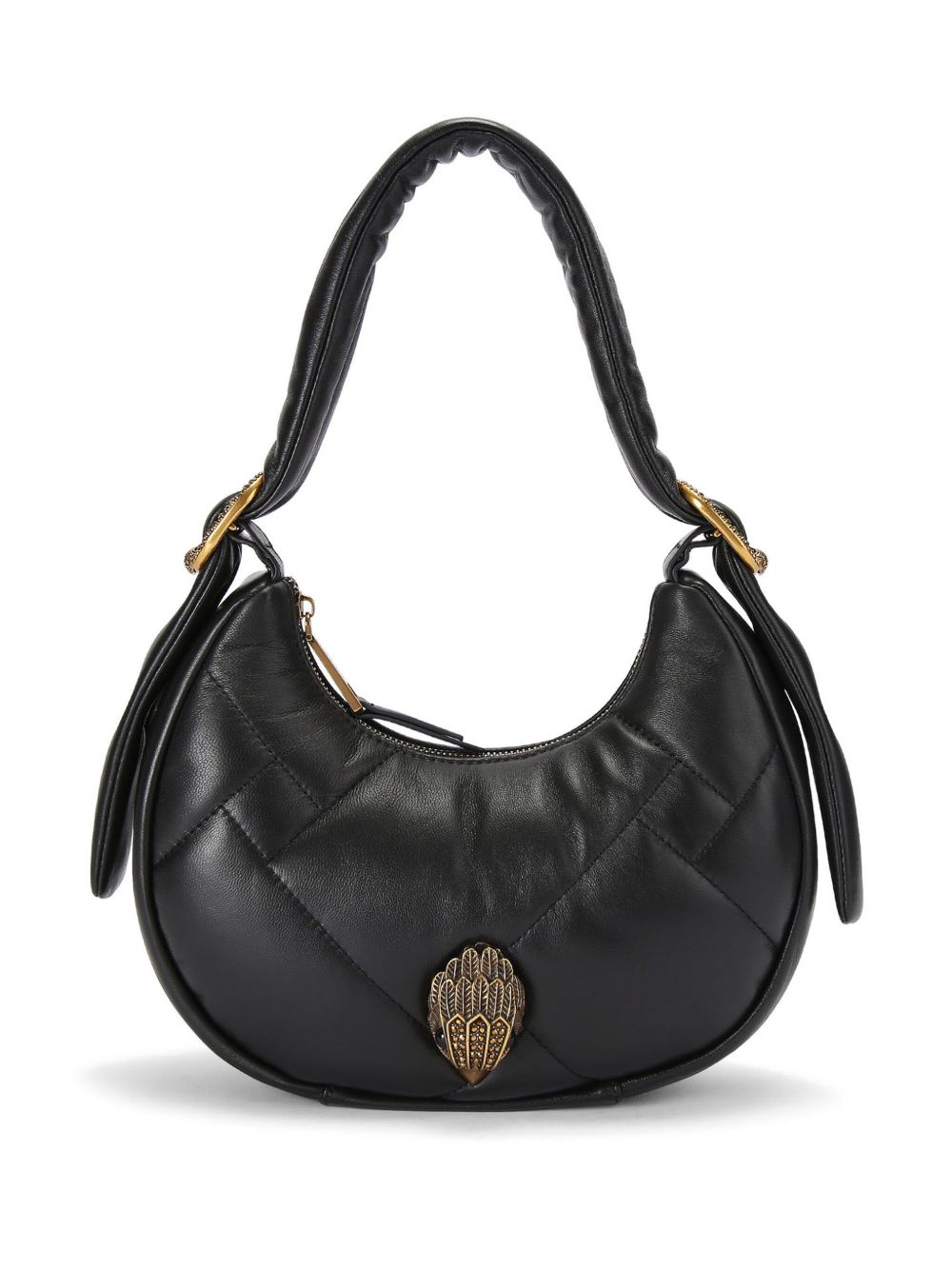 Kurt Geiger London Kensington Hobo Puff 皮质小号单肩包 - 黑色