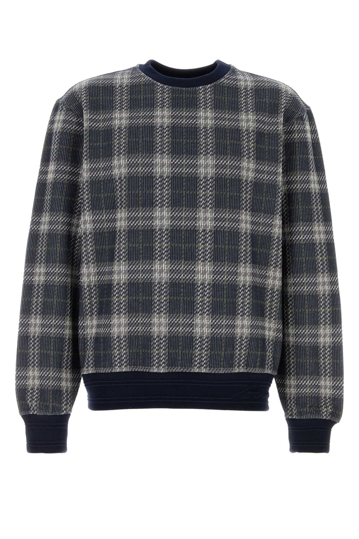 Burberry Embroidered Stretch Cotton Blend Sweatshirt
