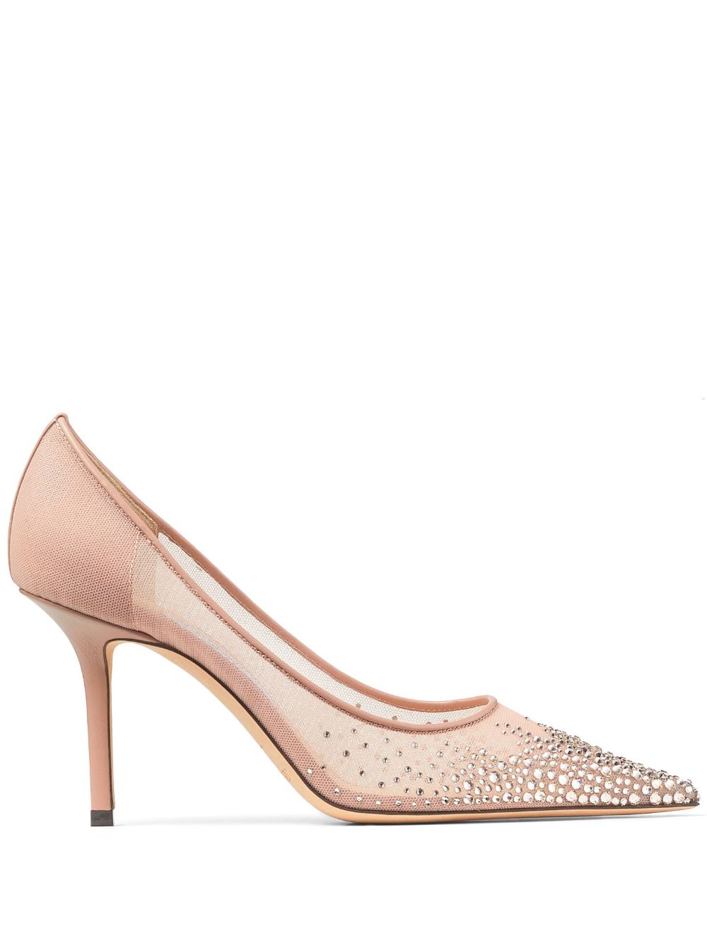 Jimmy Choo Love 晶饰镶嵌中跟鞋 - 粉色