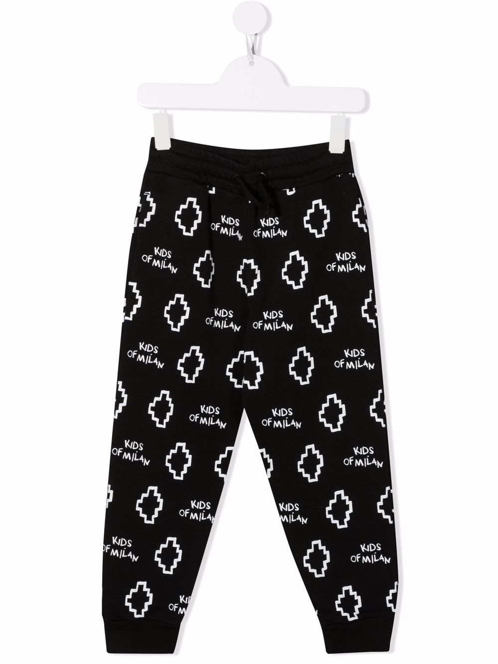 Marcelo Burlon County Of Milan Kids 大面积logo印花运动裤 - 黑色