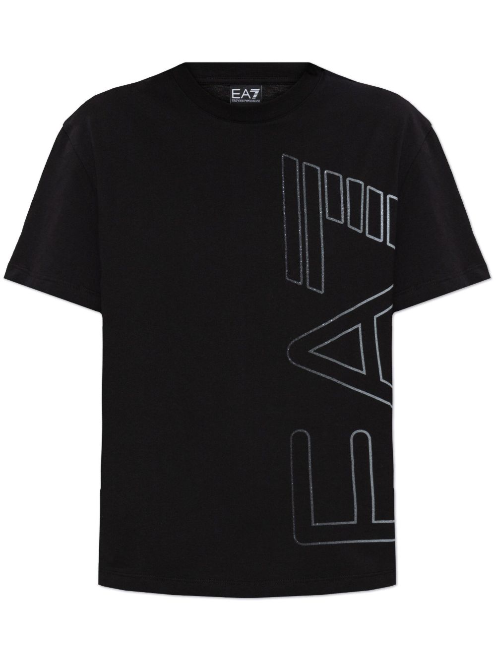 Ea7 Emporio Armani logo印花T恤 - 黑色