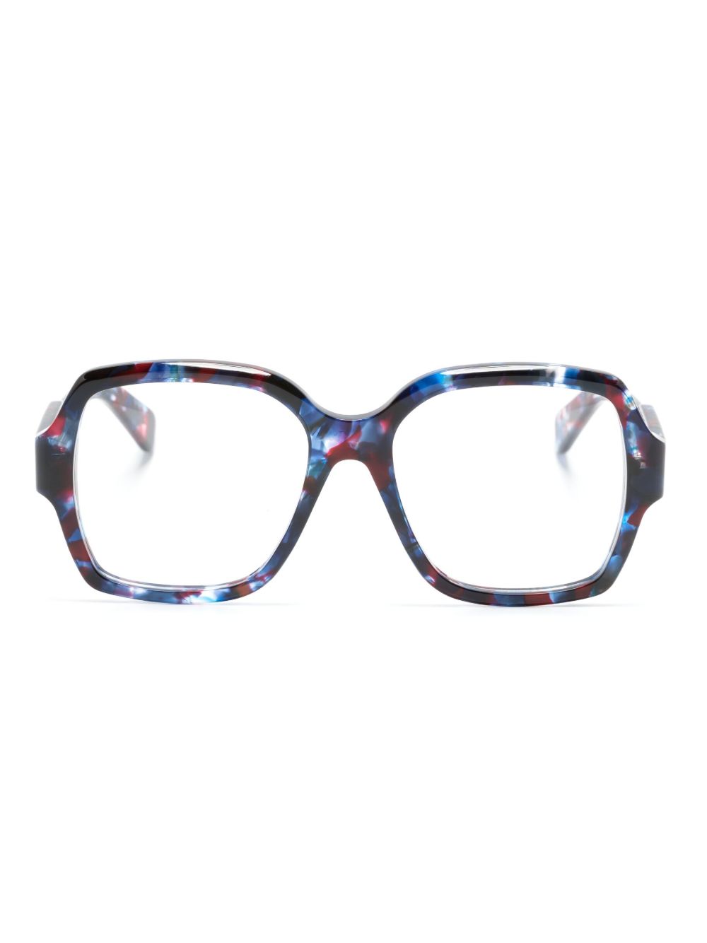 Chloé Eyewear logo方框眼镜 - 蓝色