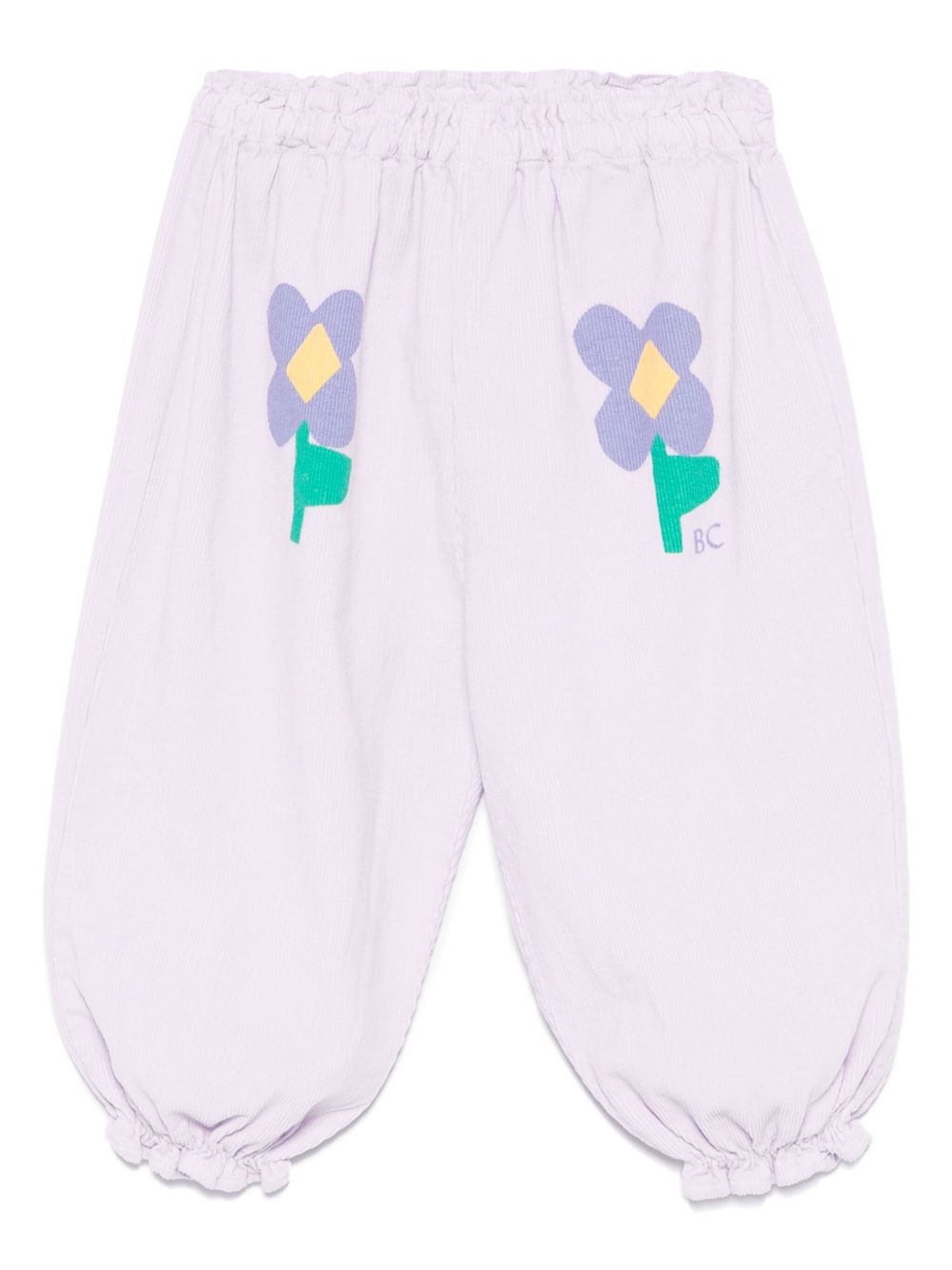 Bobo Choses Pansy Flowers 长裤 - 紫色