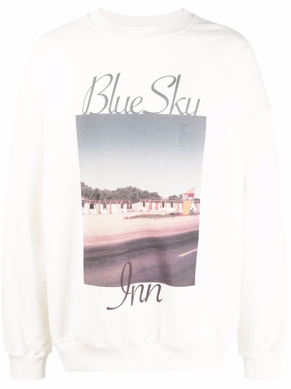 BLUE SKY INN 复古风logo印花卫衣 - 中性色