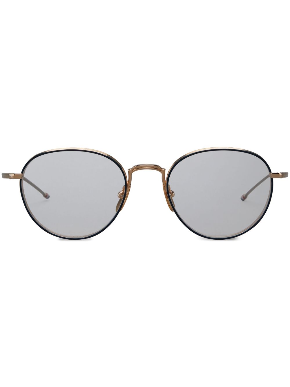 Thom Browne Eyewear 圆框眼镜 - 黑色