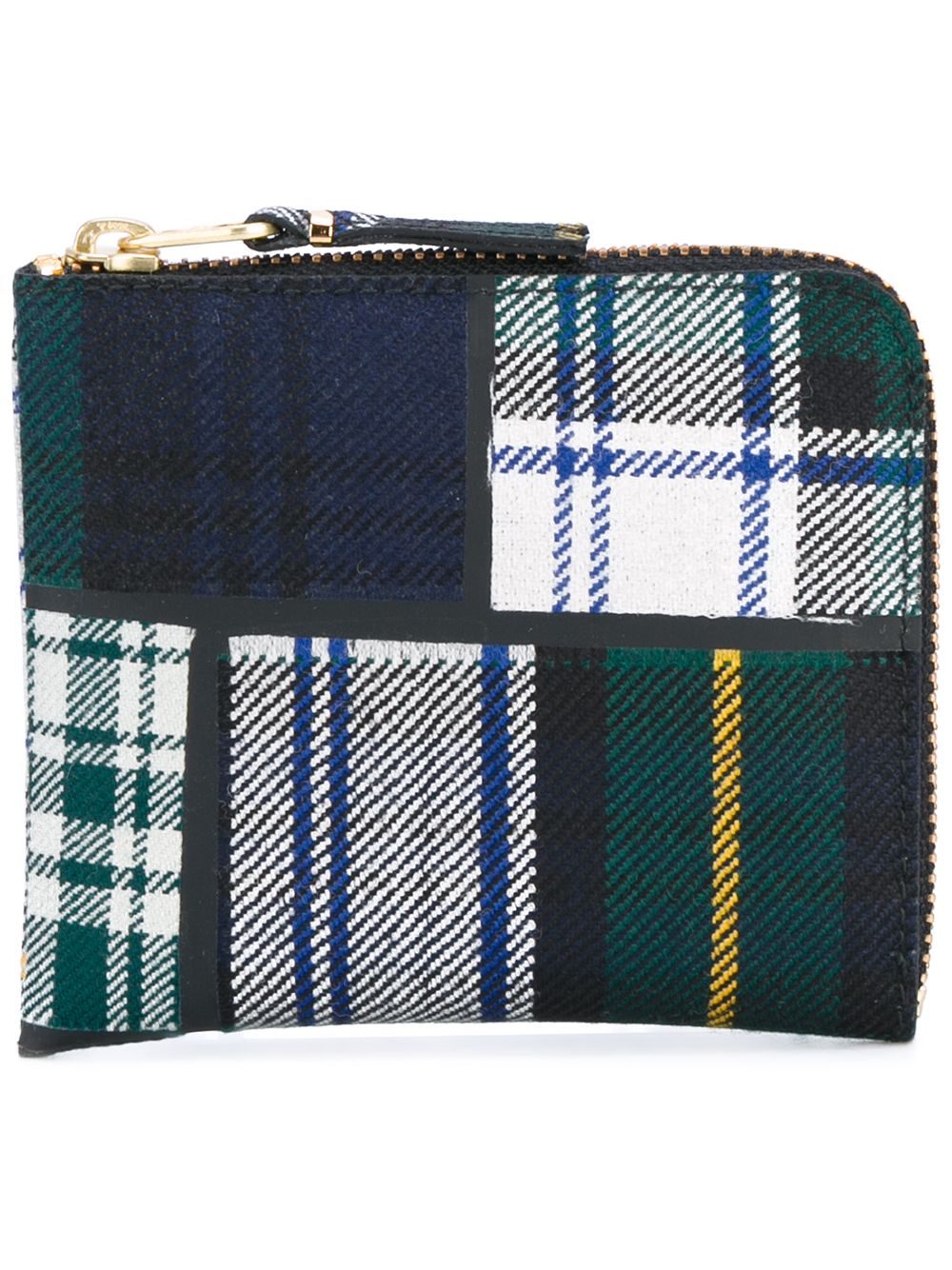 Comme Des Garçons Wallet 格纹拉链钱包 - 绿色