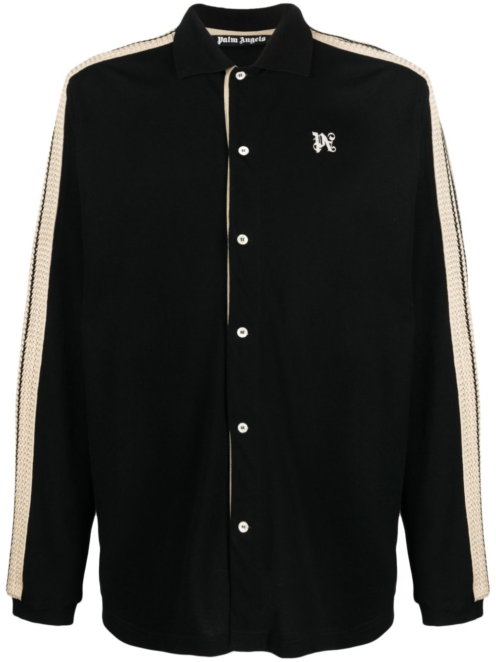 Palm Angels PA Monogram 棉衬衫 - 黑色