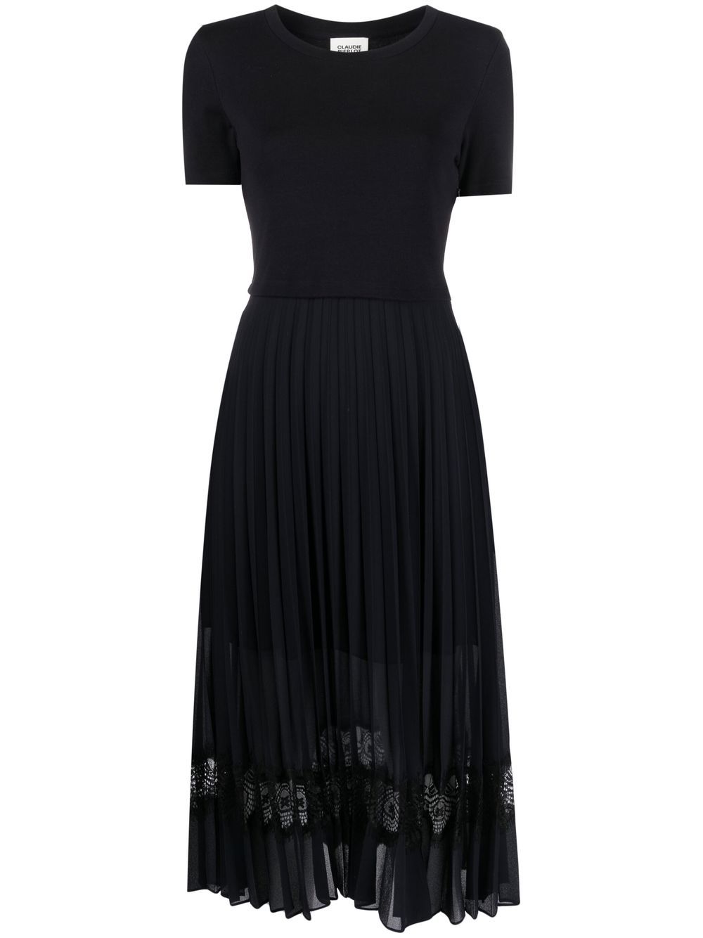 Claudie Pierlot Bi-material 连衣裙 - 蓝色
