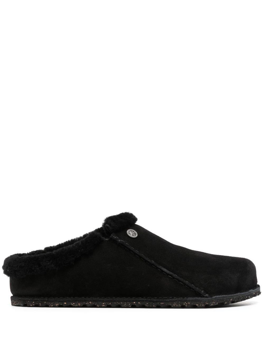Birkenstock Zermatt 绒面皮拖鞋 - 黑色