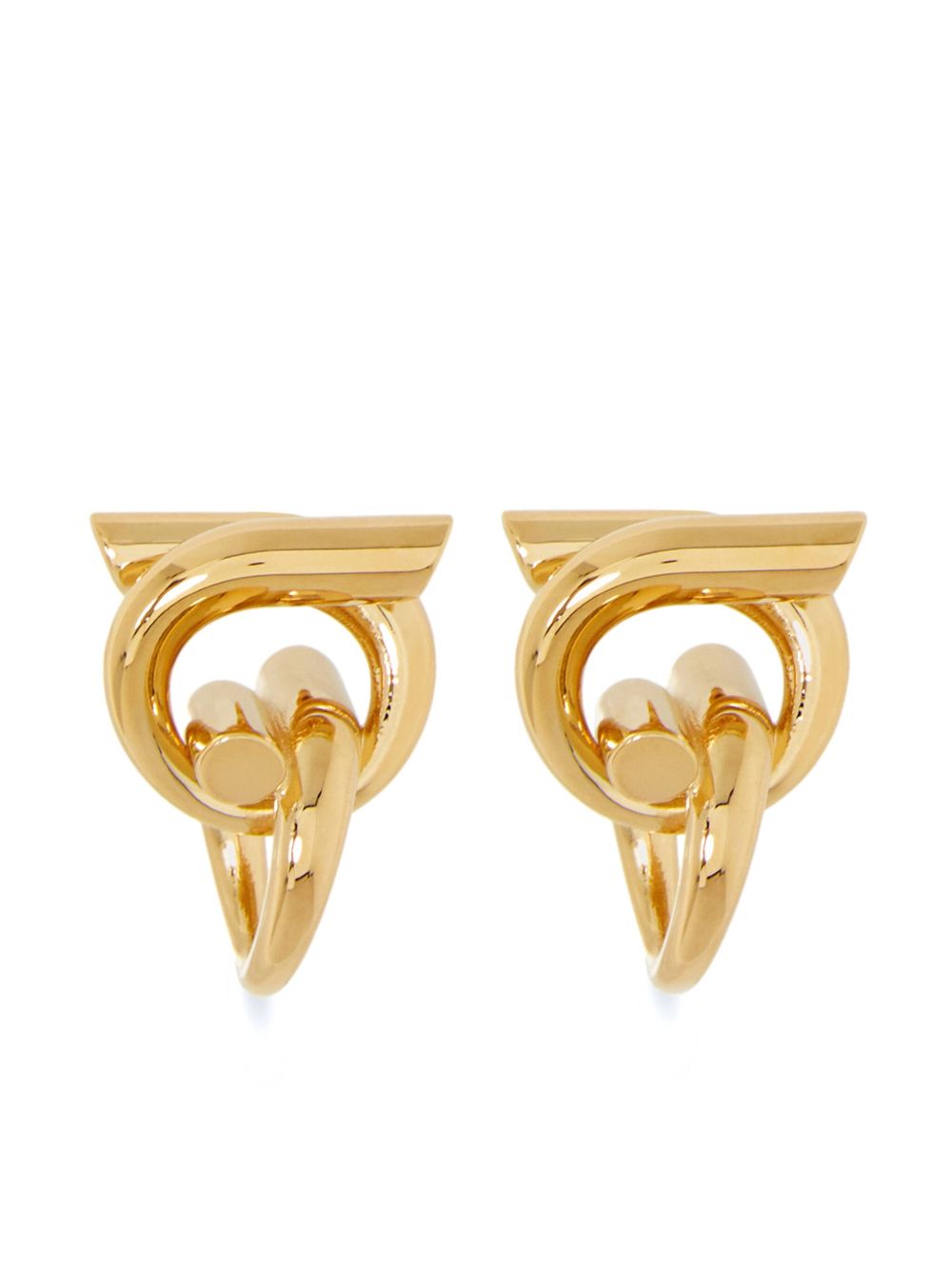 Ferragamo Gancini 耳环 - 金色